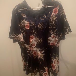 SHEIN floral peplum blouse